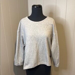 nap Women’s Small Gray Boxy 3/4 Sleeve Sweatshirt